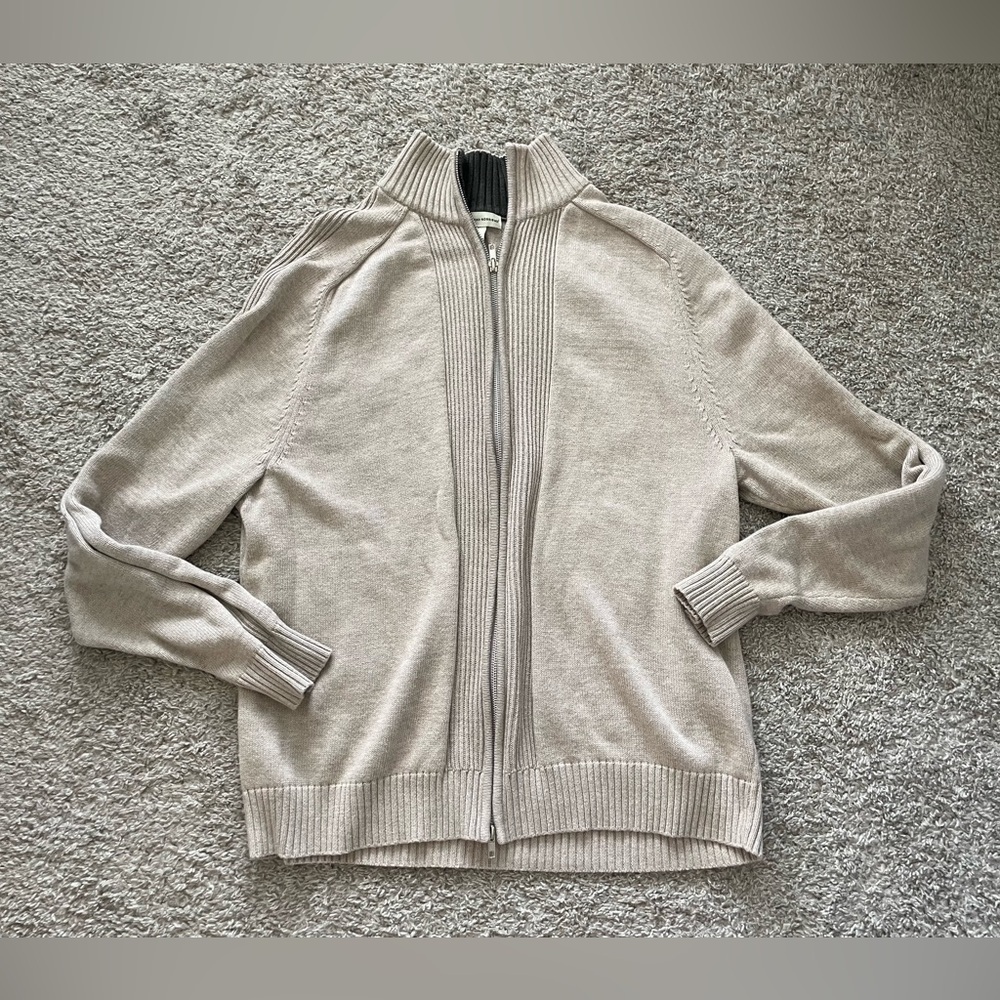 Wilke Rodriguez Full Zip Sweater 100% Cotton Size Large Men’s Mock Neck